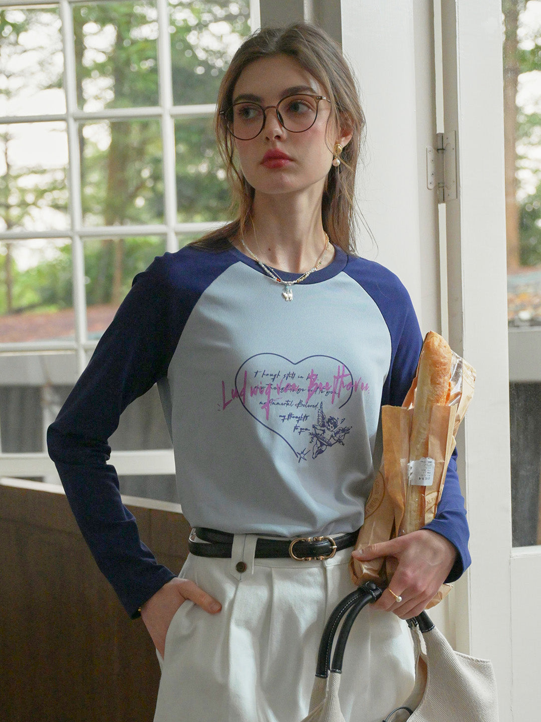 【Final Sale】Isla Valentine's Day Long Sleeve T-Shirt - Blue