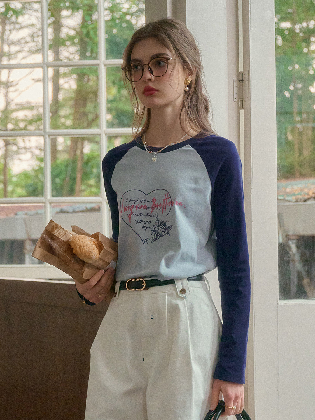 【Final Sale】Isla Valentine's Day Long Sleeve T-Shirt - Blue