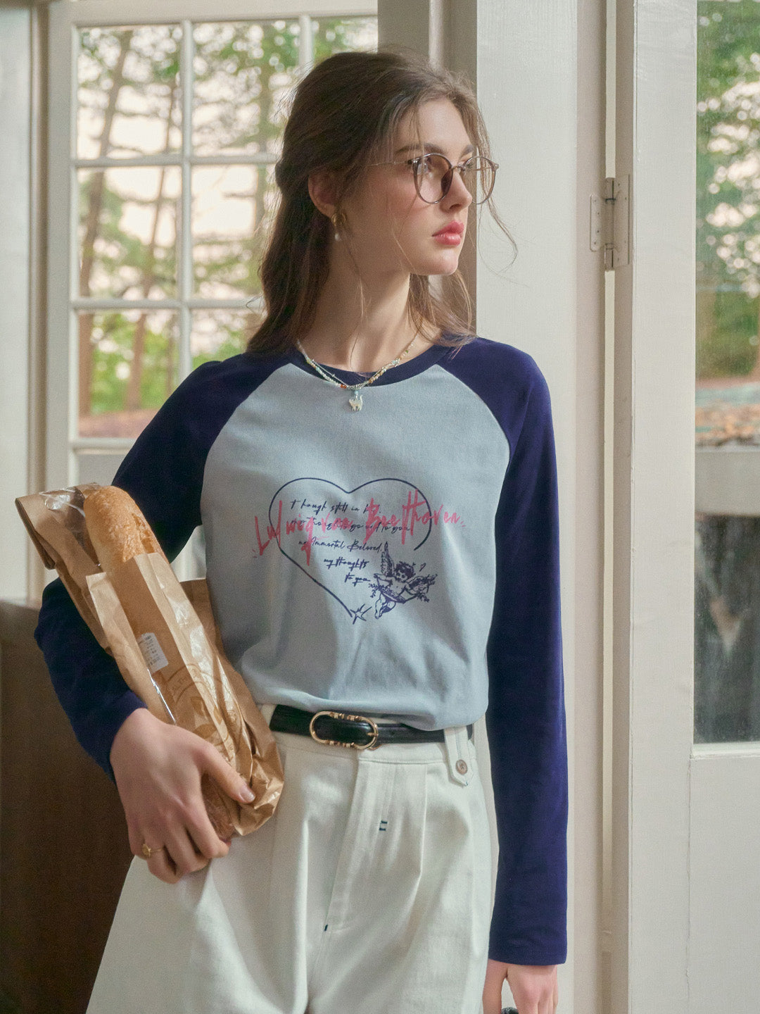 【Final Sale】Isla Valentine's Day Long Sleeve T-Shirt - Blue