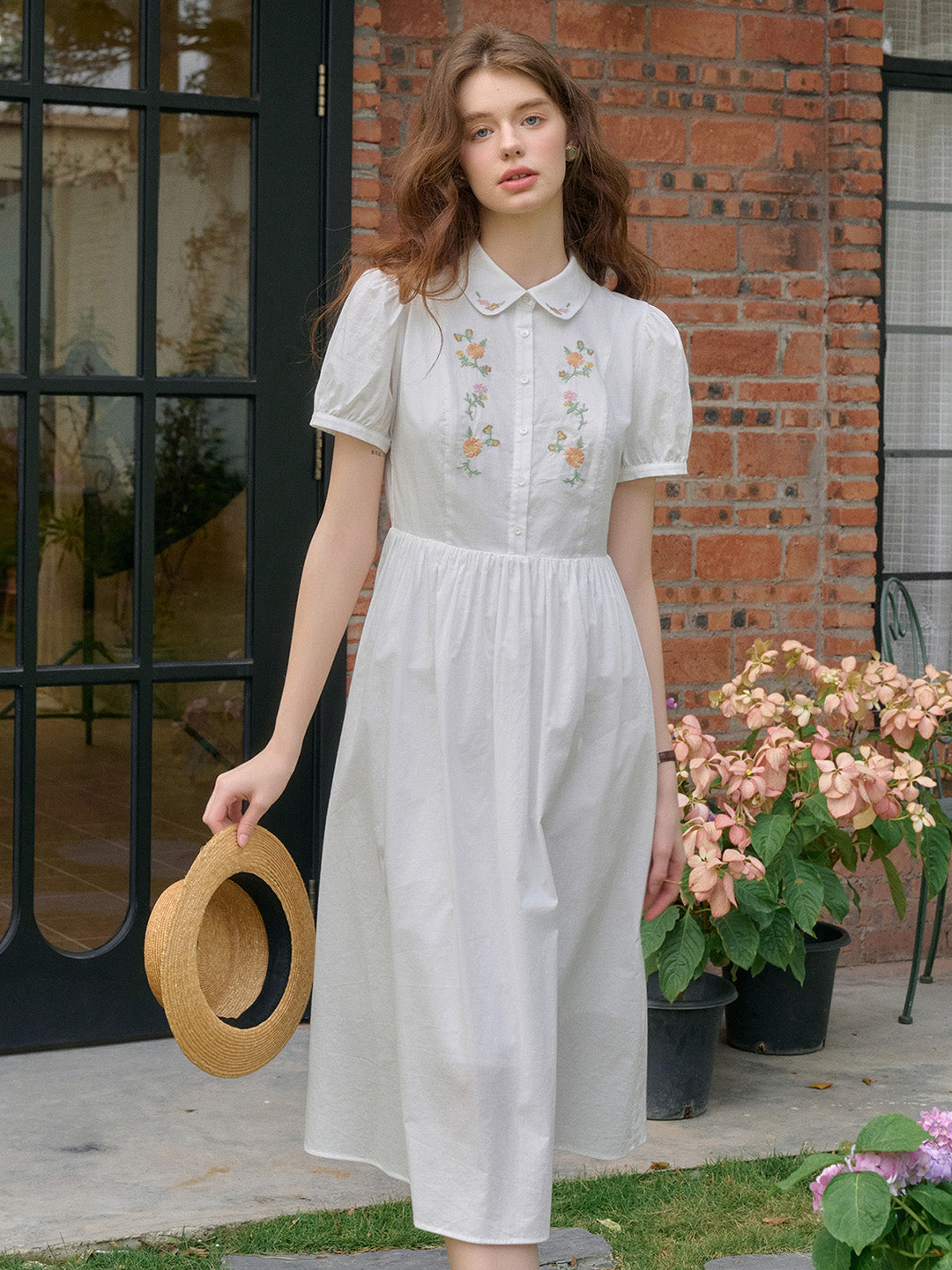 Final Sale】Kali Peter Pan Collar 100% Cotton Dress