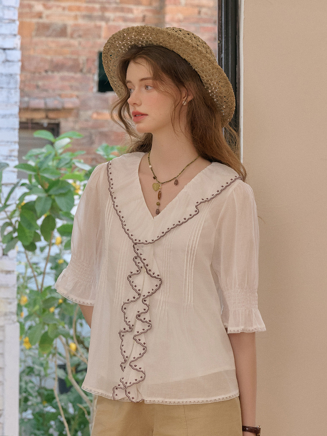 【Final Sale】Imani V-Neck 100% Cotton Top
