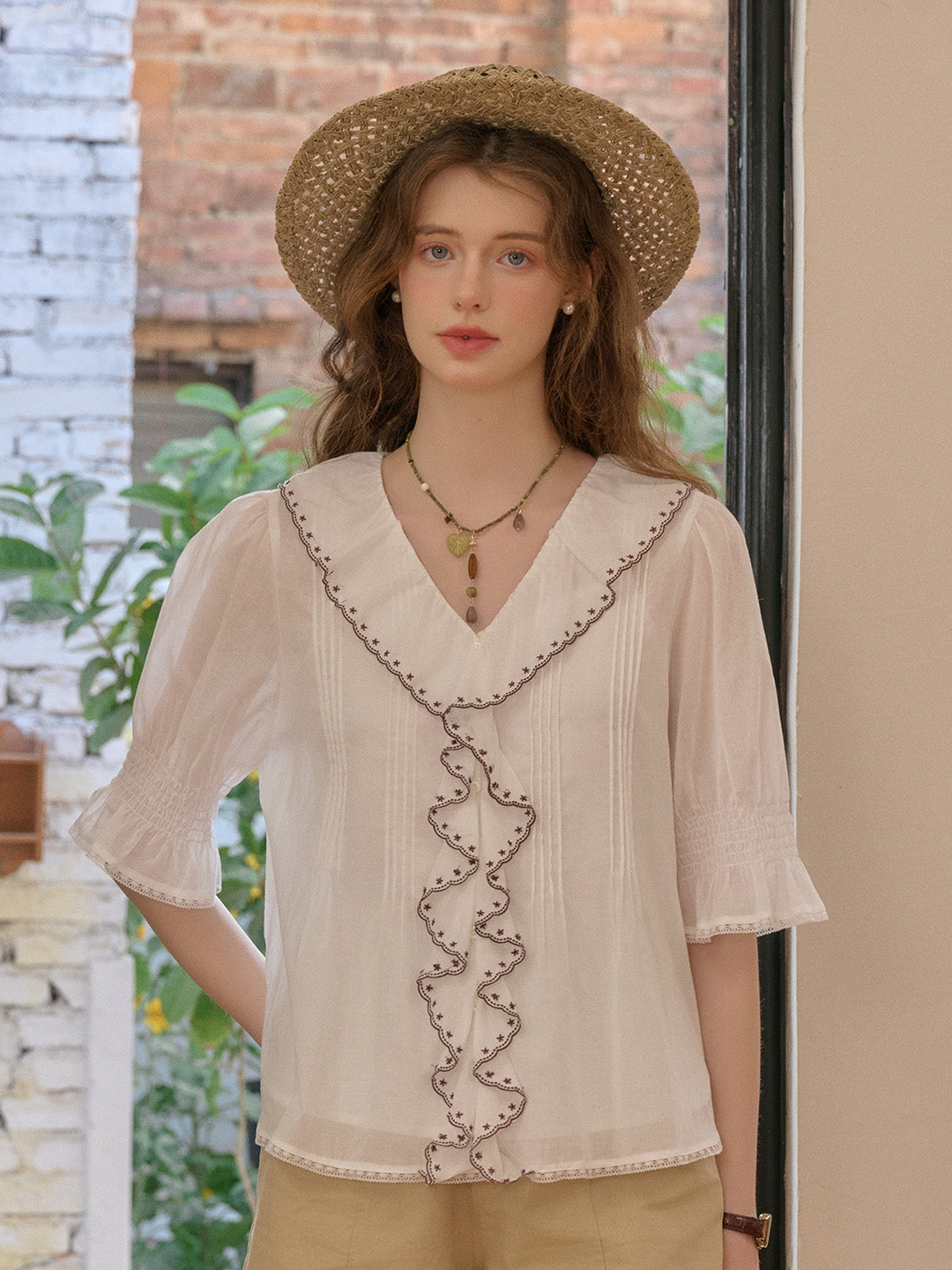 【Final Sale】Imani V-Neck 100% Cotton Top