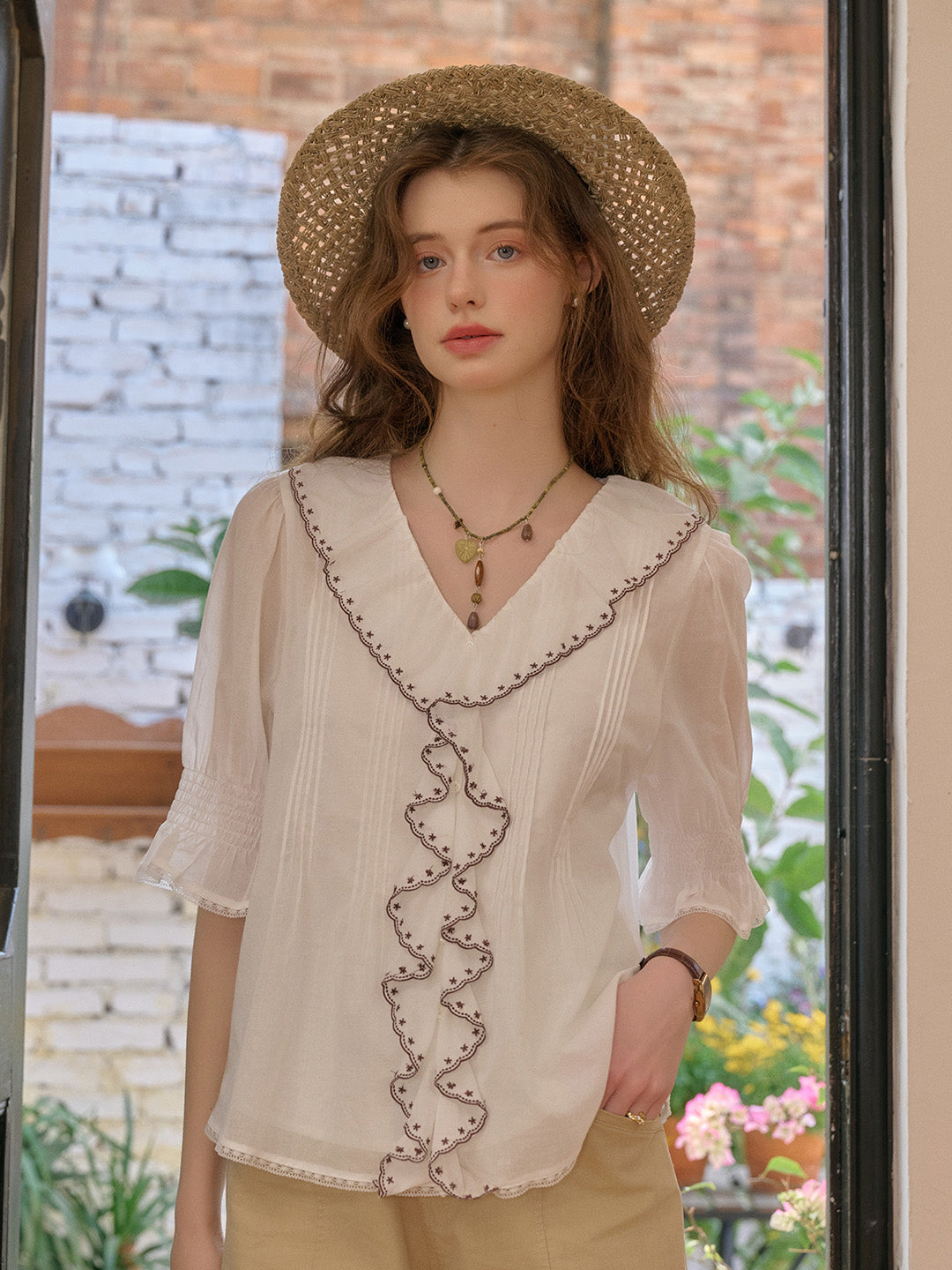 【Final Sale】Imani V-Neck 100% Cotton Top