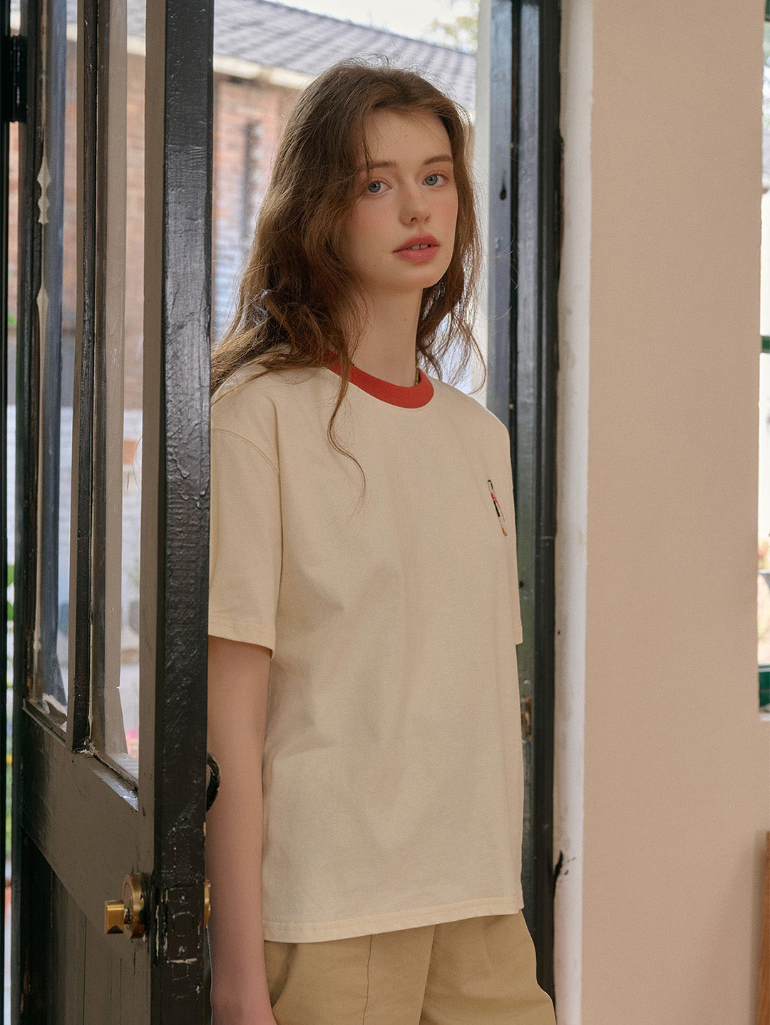 【Final Sale】Poppy Round Neck 100% Cotton T-shirt