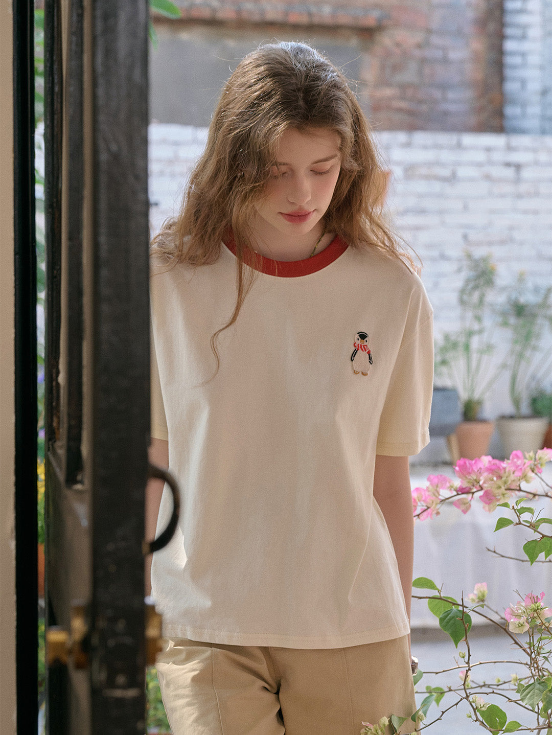 【Final Sale】Poppy Round Neck 100% Cotton T-shirt