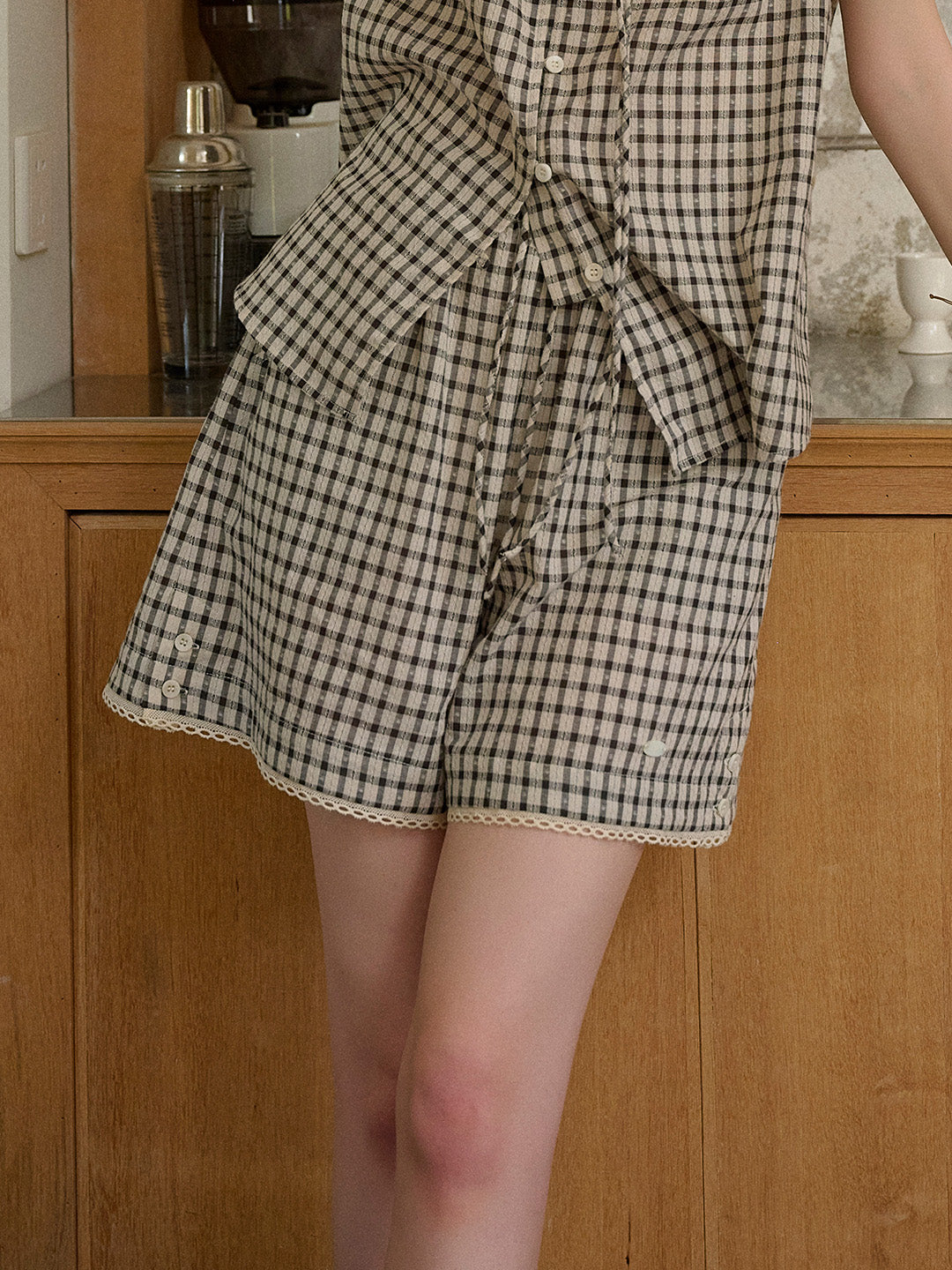 【Final Sale】Angelica Plaid 100% Cotton Shorts
