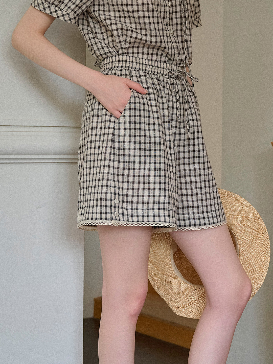 【Final Sale】Angelica Plaid 100% Cotton Shorts