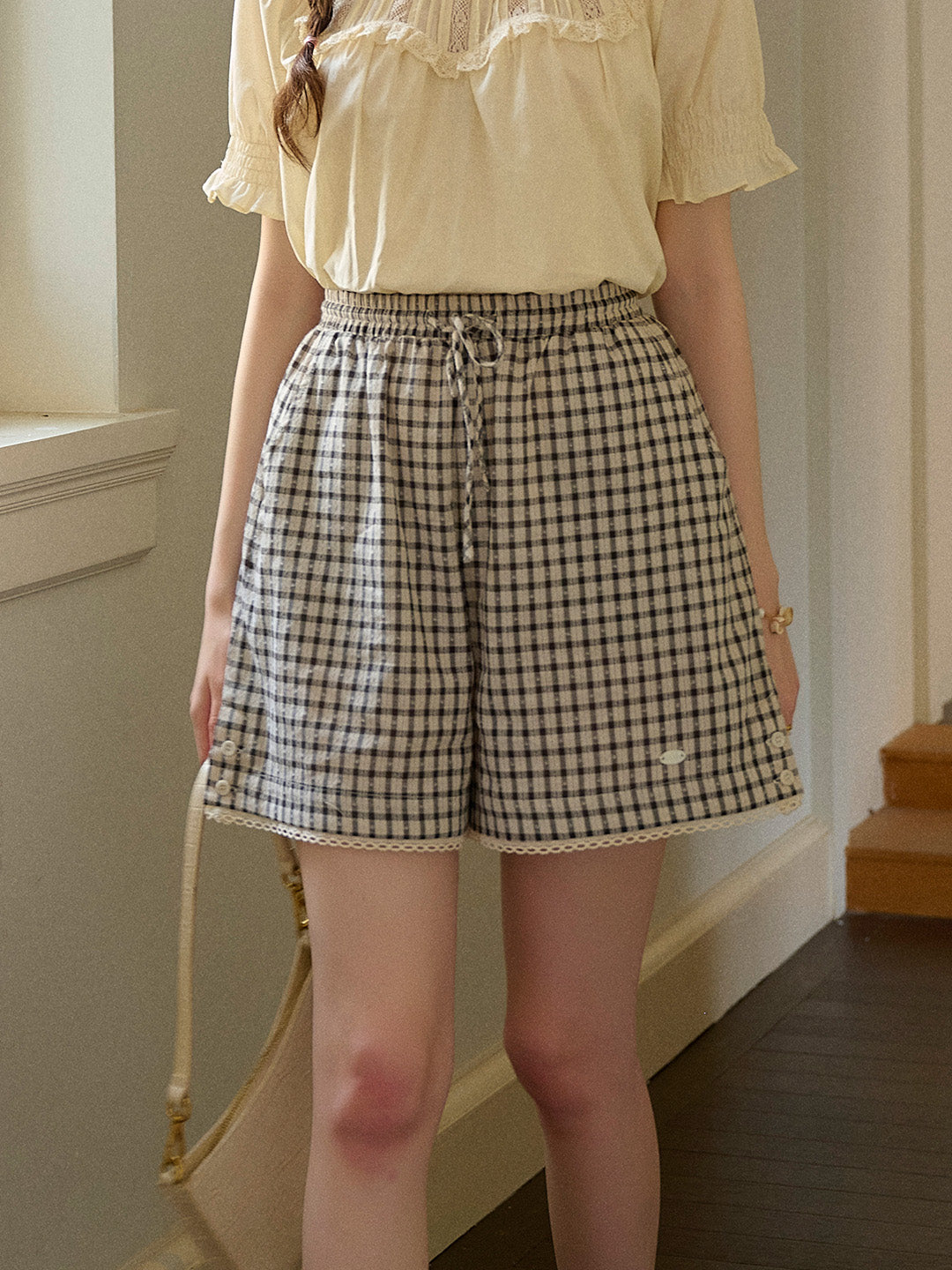 【Final Sale】Angelica Plaid 100% Cotton Shorts