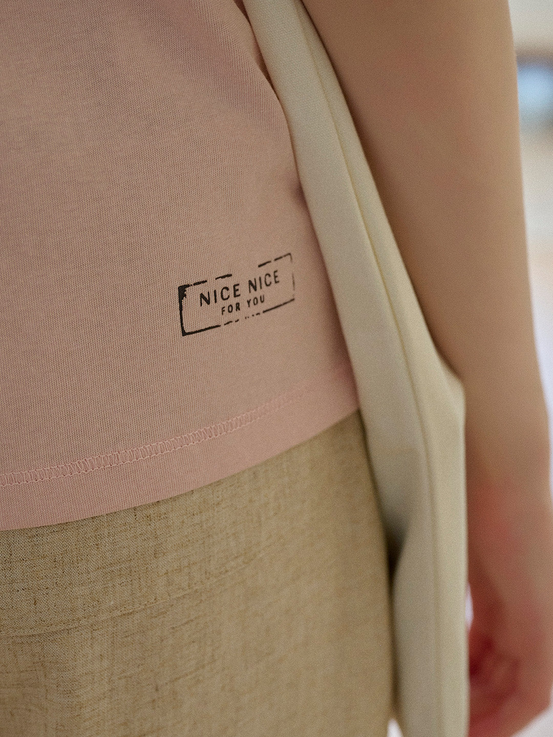 Maisie Simple Round Neck Top - Pink