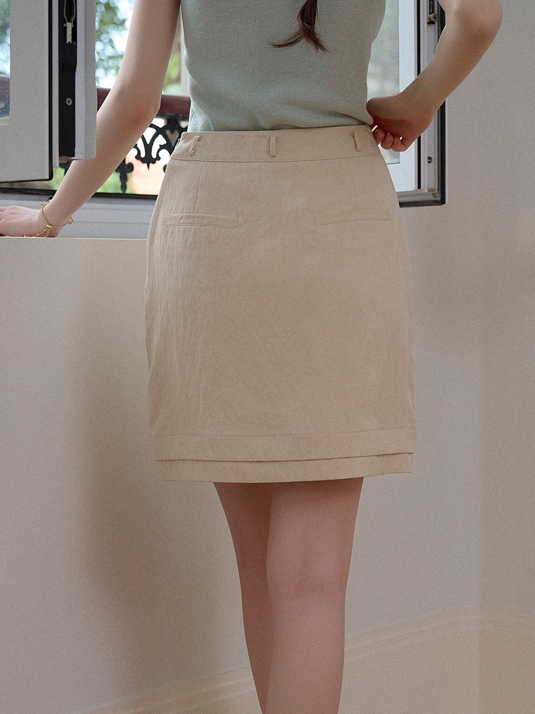 【Final Sale】Dove A-Line Pocket Skirt