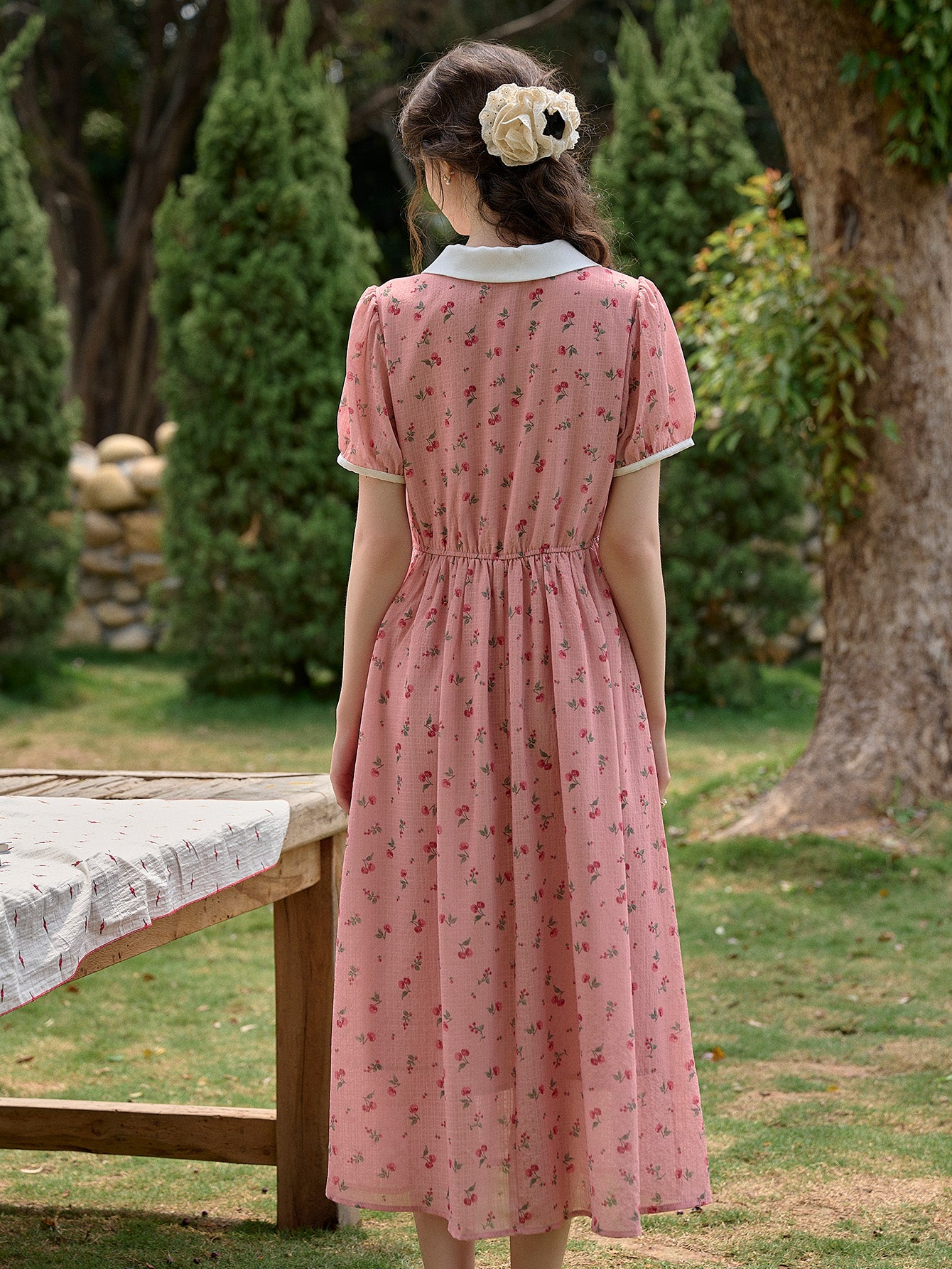 【Final Sale】Amanda Peter Pan Collar Floral Dress
