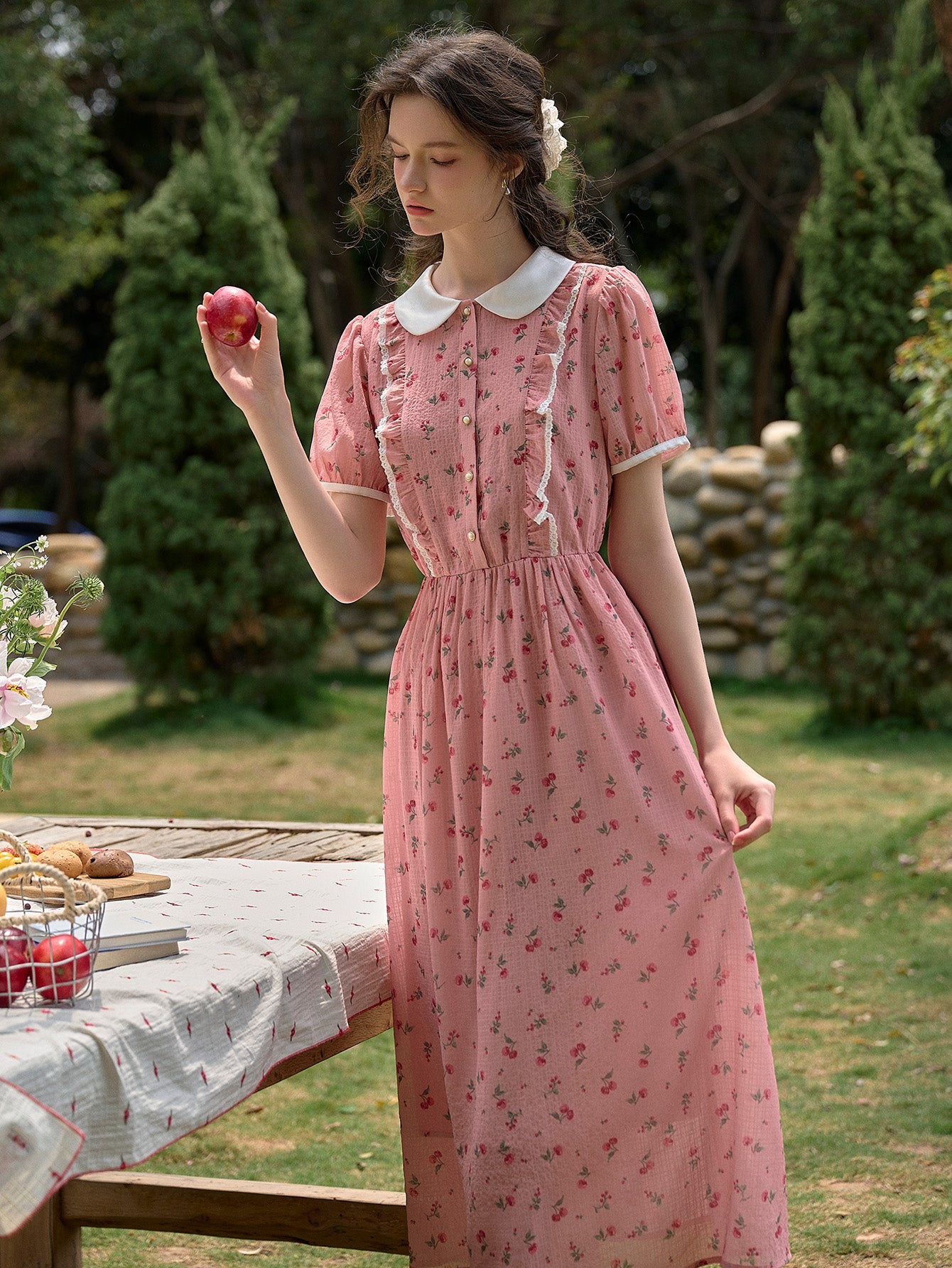 【Final Sale】Amanda Peter Pan Collar Floral Dress