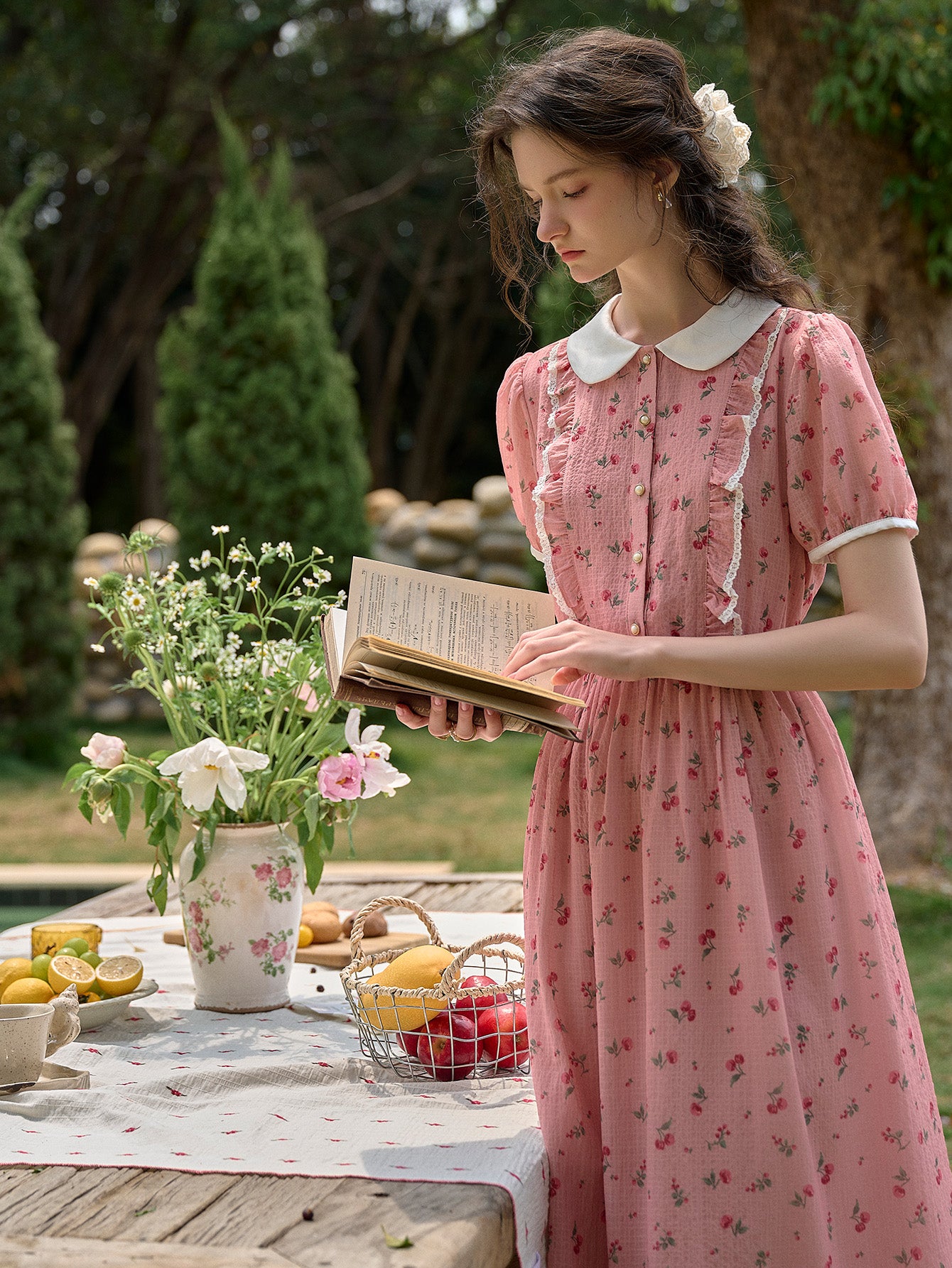 【Final Sale】Amanda Peter Pan Collar Floral Dress