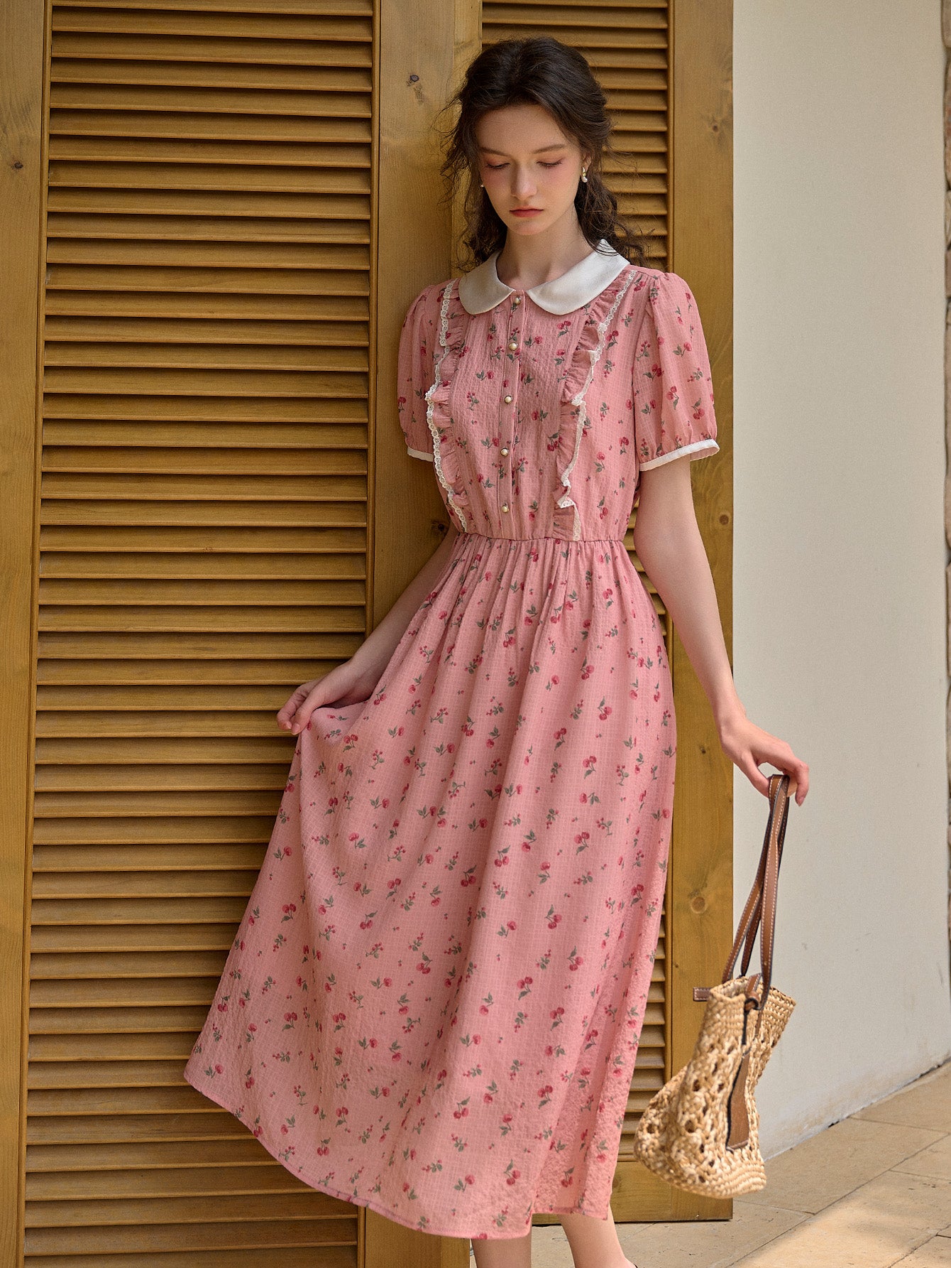 【Final Sale】Amanda Peter Pan Collar Floral Dress