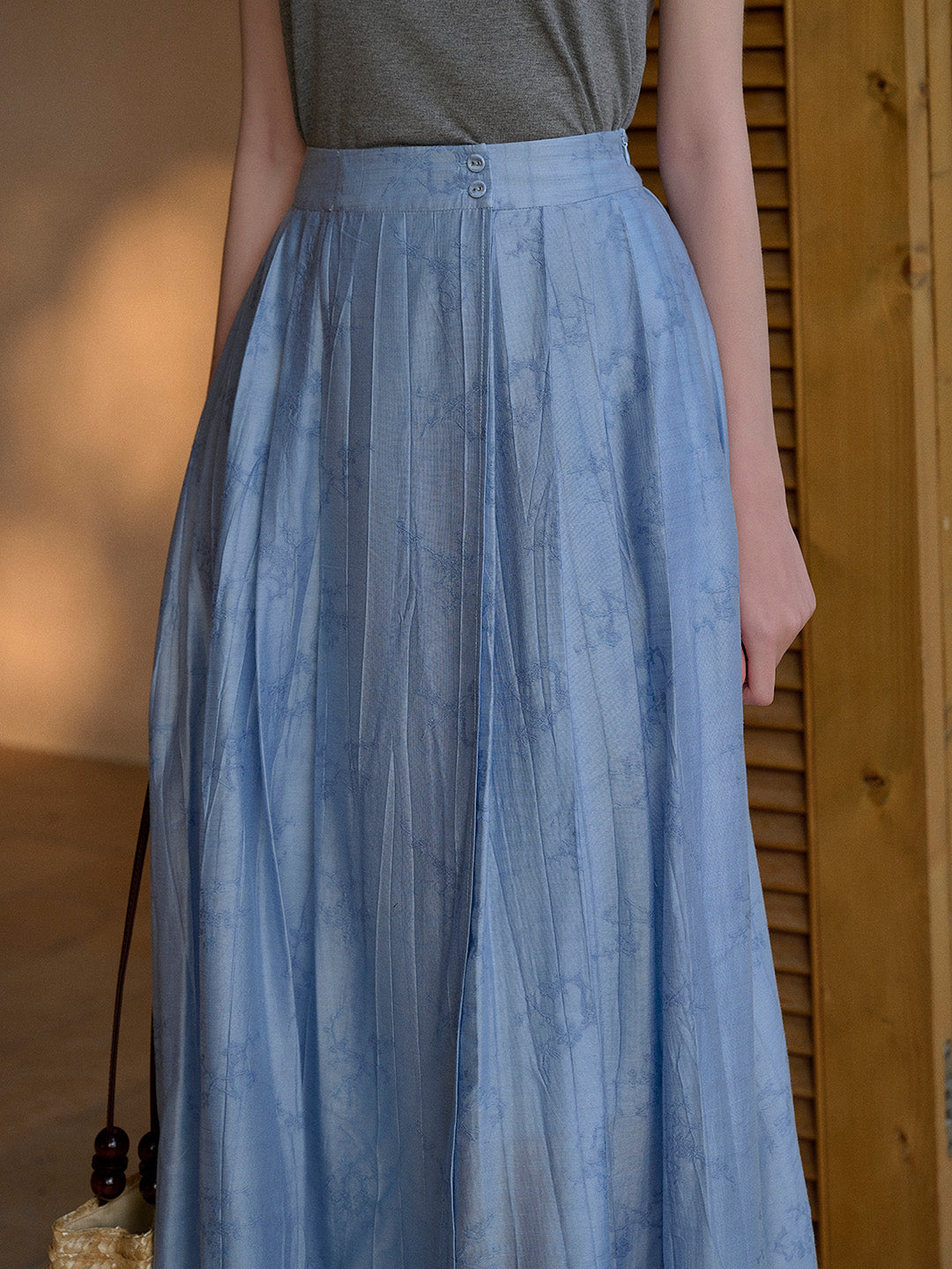 Peyton Pleated Midi Skirt