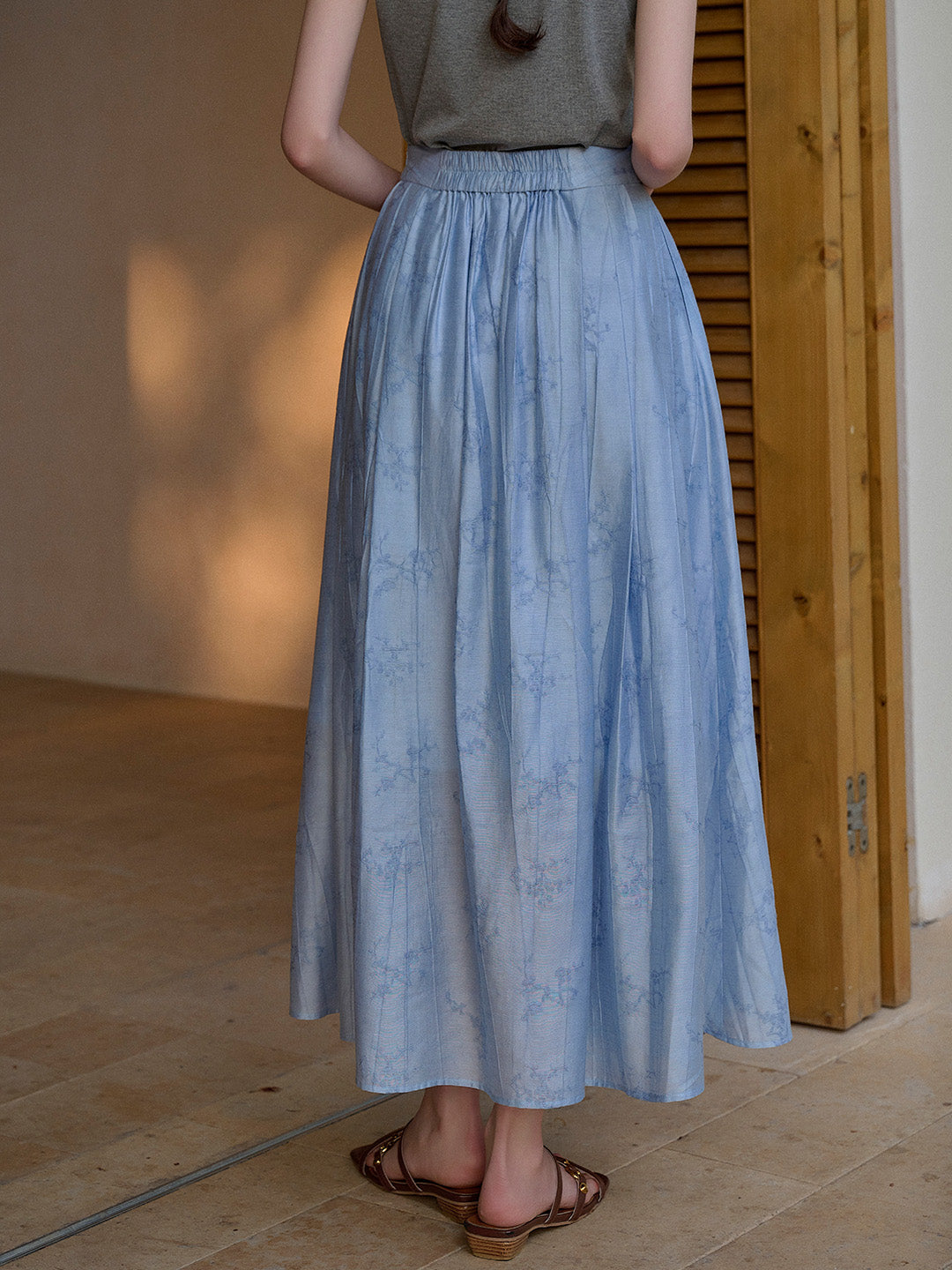 Peyton Pleated Midi Skirt