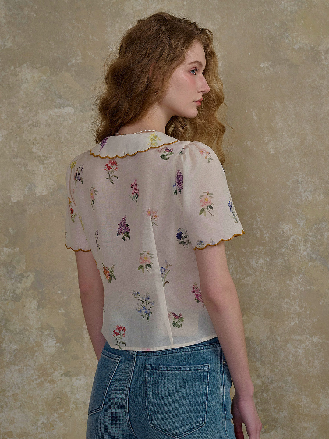 【Final Sale】Raven V-Neck Floral 100% Cotton Blouse