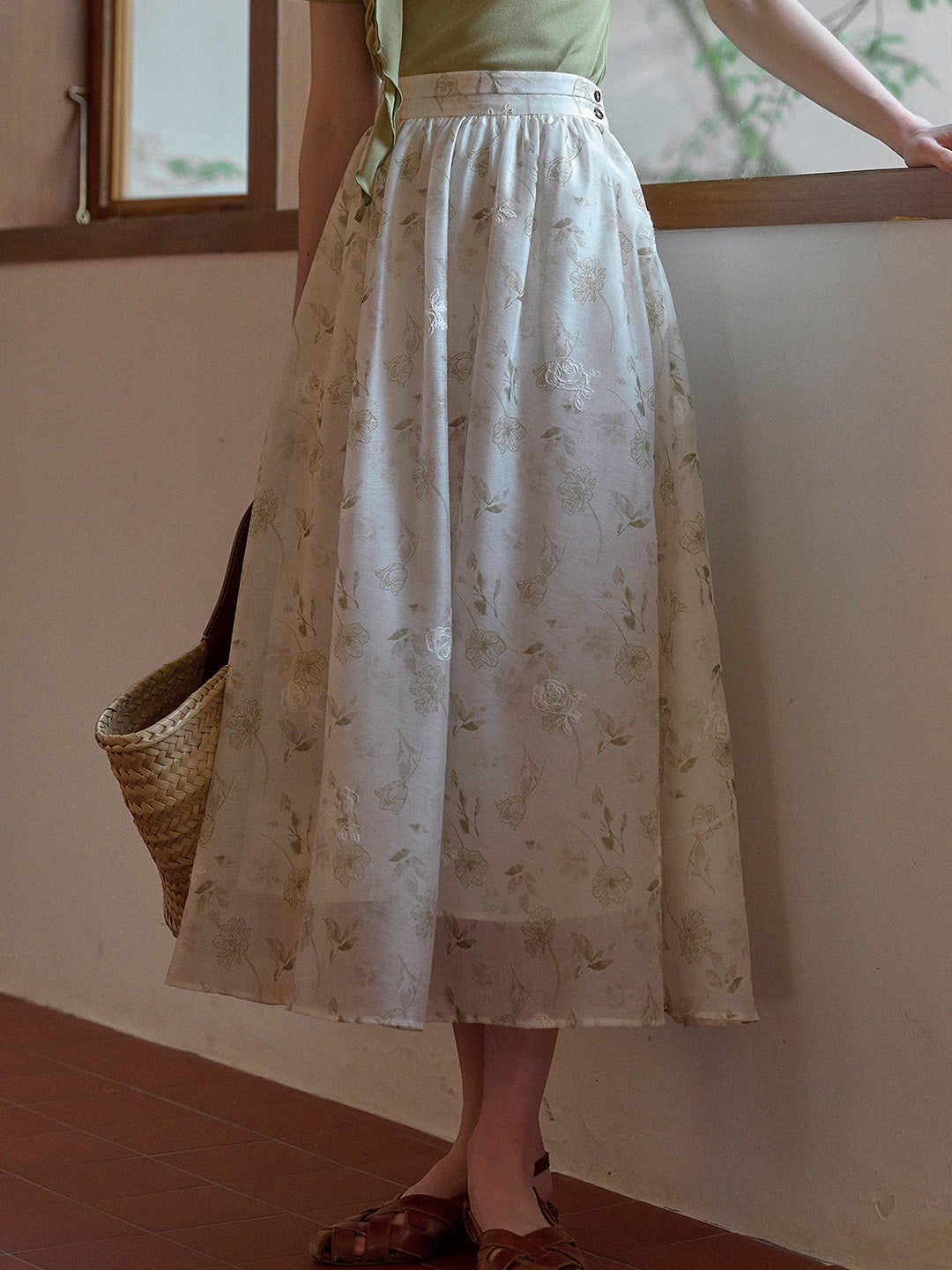 Kendall Embroidery Floral Skirt