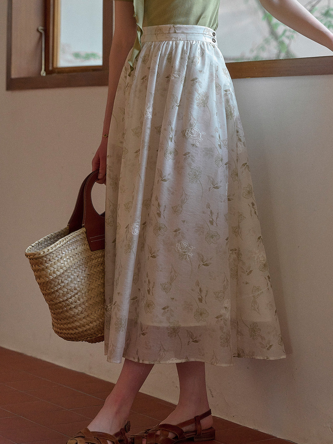 Kendall Embroidery Floral Skirt