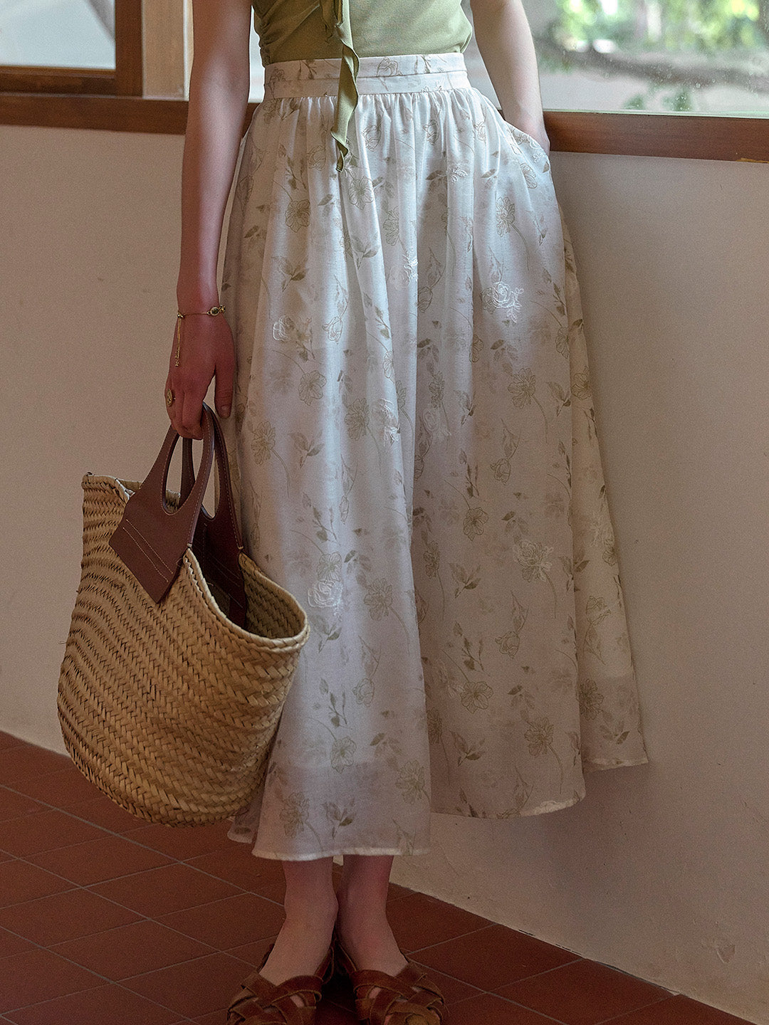 Kendall Embroidery Floral Skirt