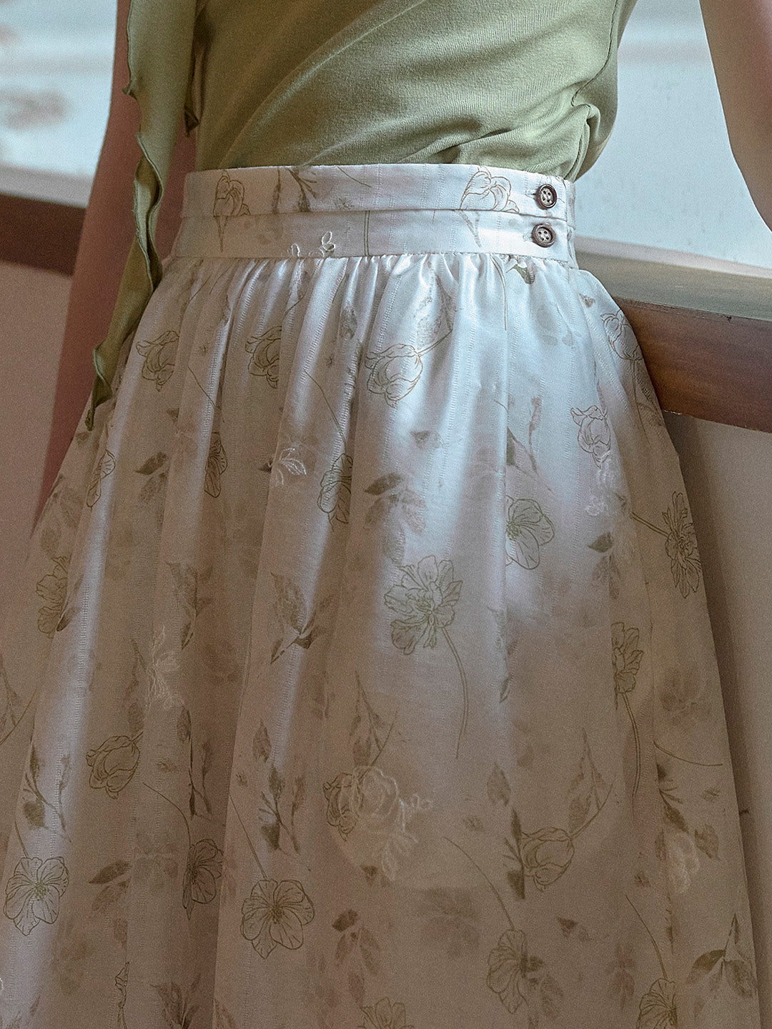 Kendall Embroidery Floral Skirt