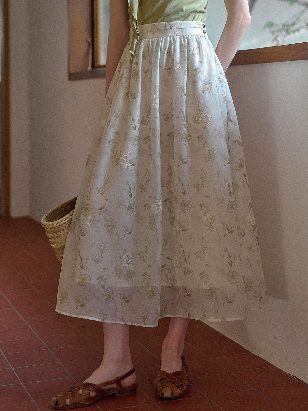 Kendall Embroidery Floral Skirt