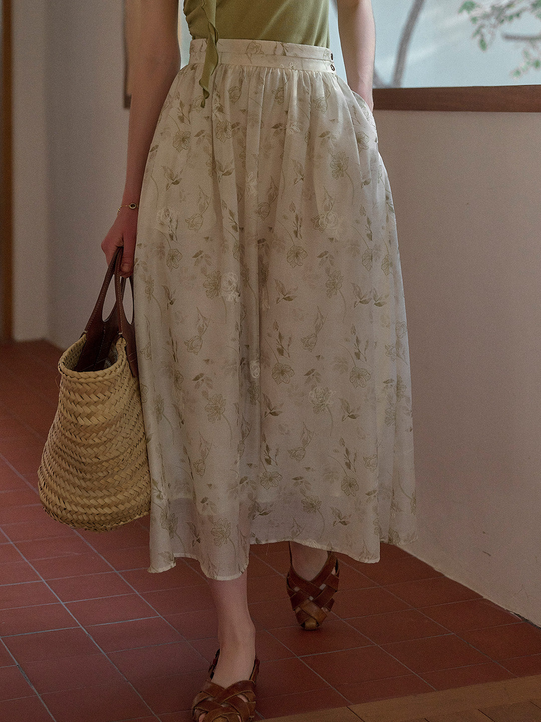 Kendall Embroidery Floral Skirt
