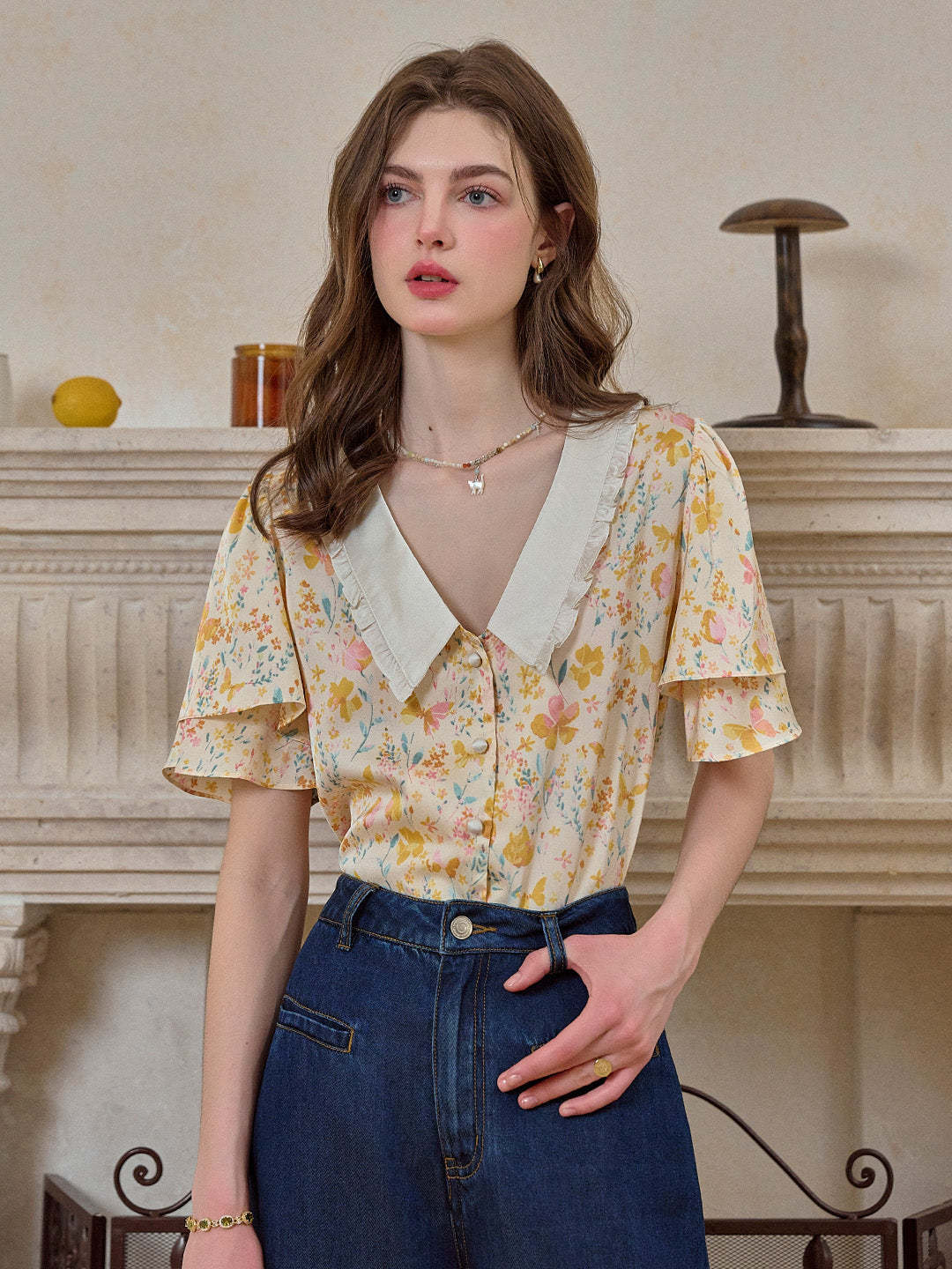 【Final Sale】Janelle V-Neck Shirt