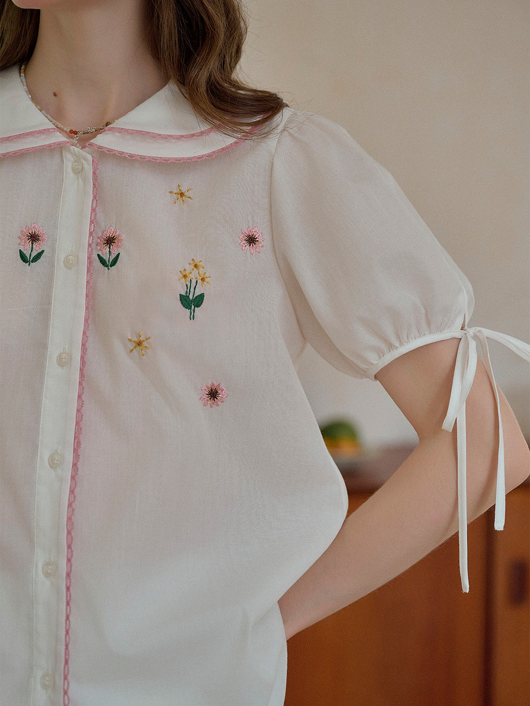 【Final Sale】Alba Peter Pan Collar Shirt