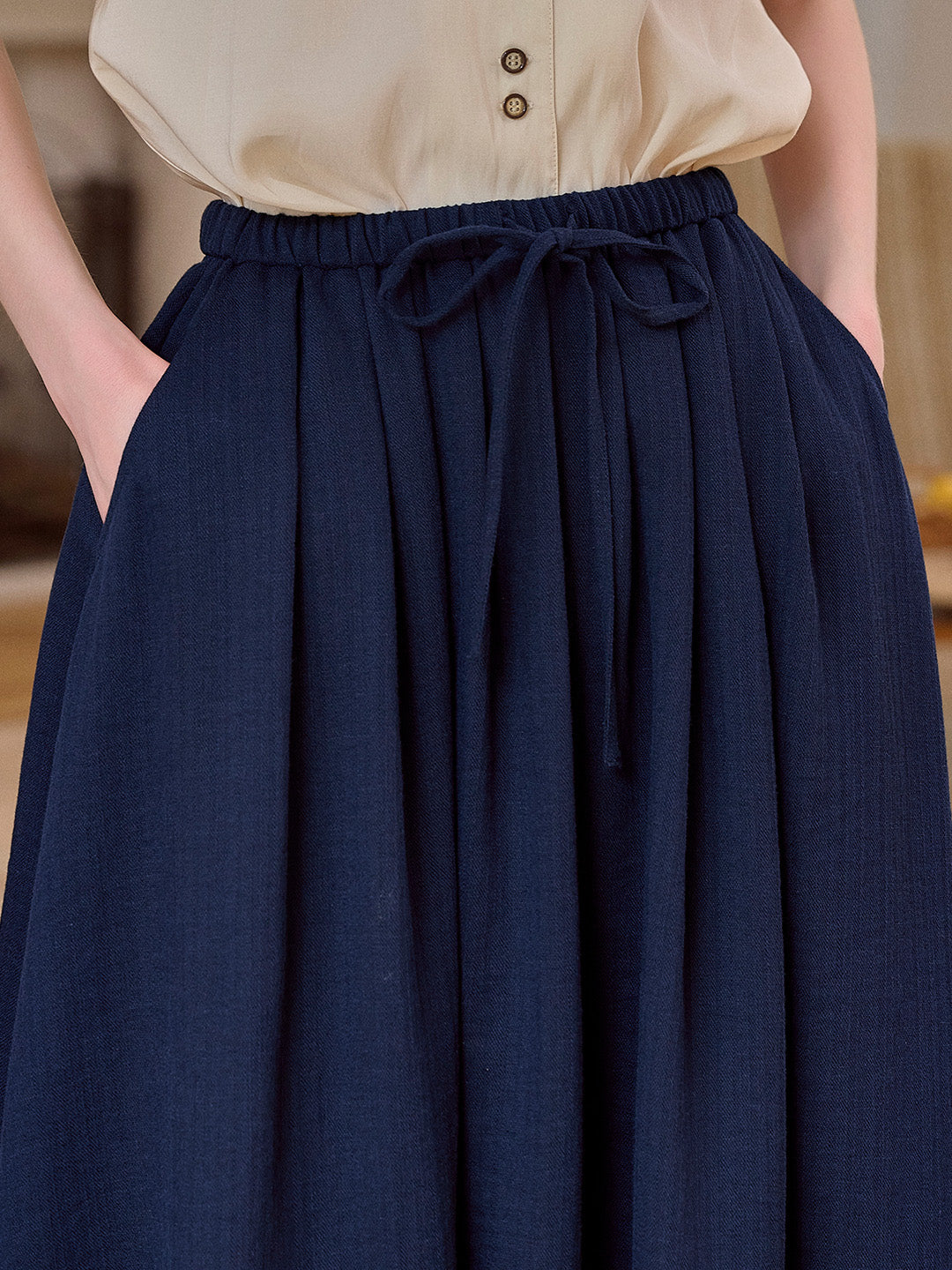 Sadie A-Line Lyocell Linen Skirt