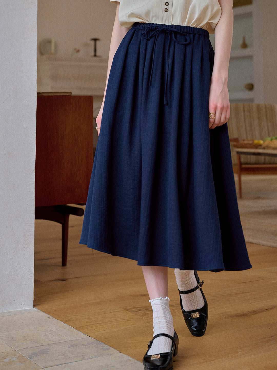 Sadie A-Line Lyocell Linen Skirt