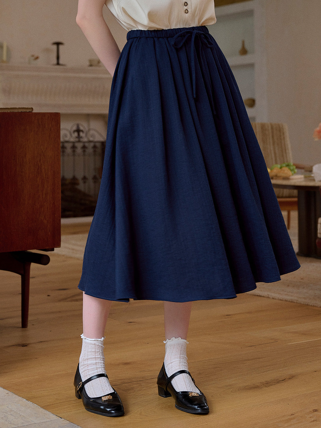 Sadie A-Line Lyocell Linen Skirt