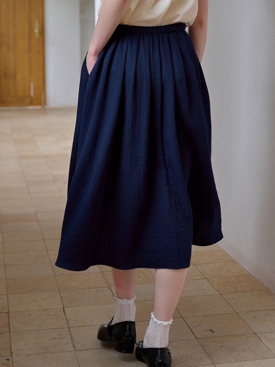 Sadie A-Line Lyocell Linen Skirt