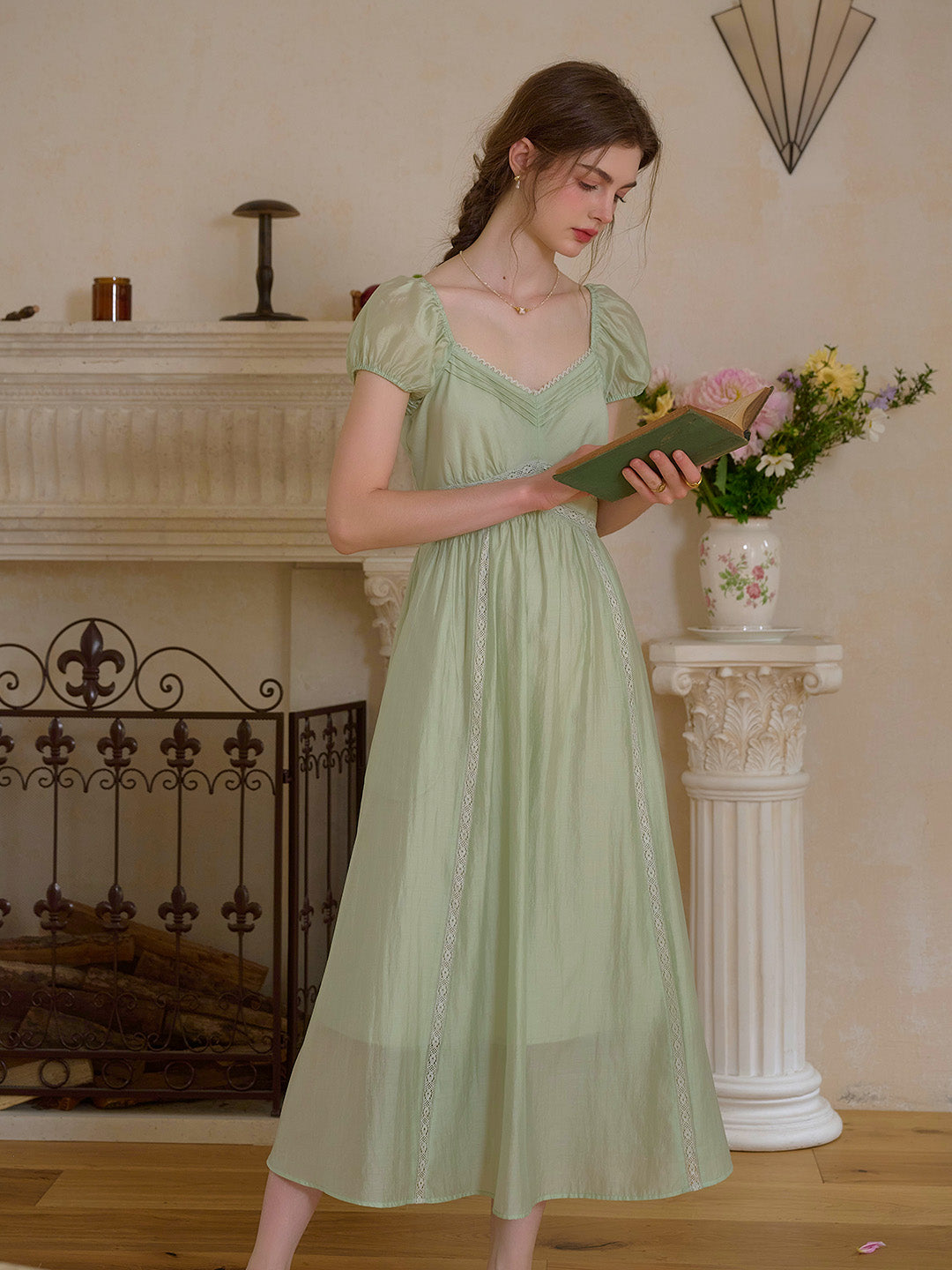 Hannah Sweetheart Neck Lyocell Dress