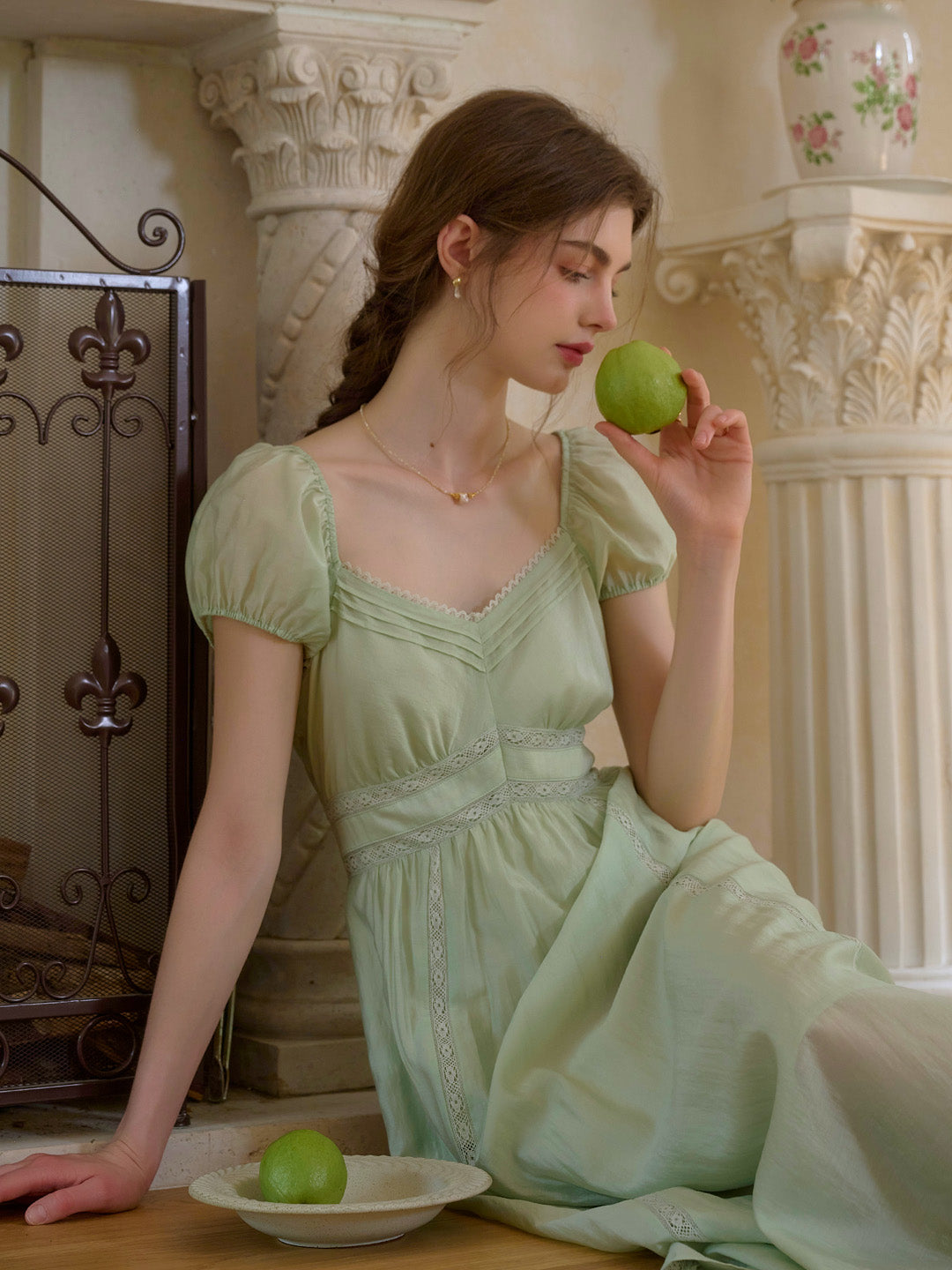 Hannah Sweetheart Neck Lyocell Dress