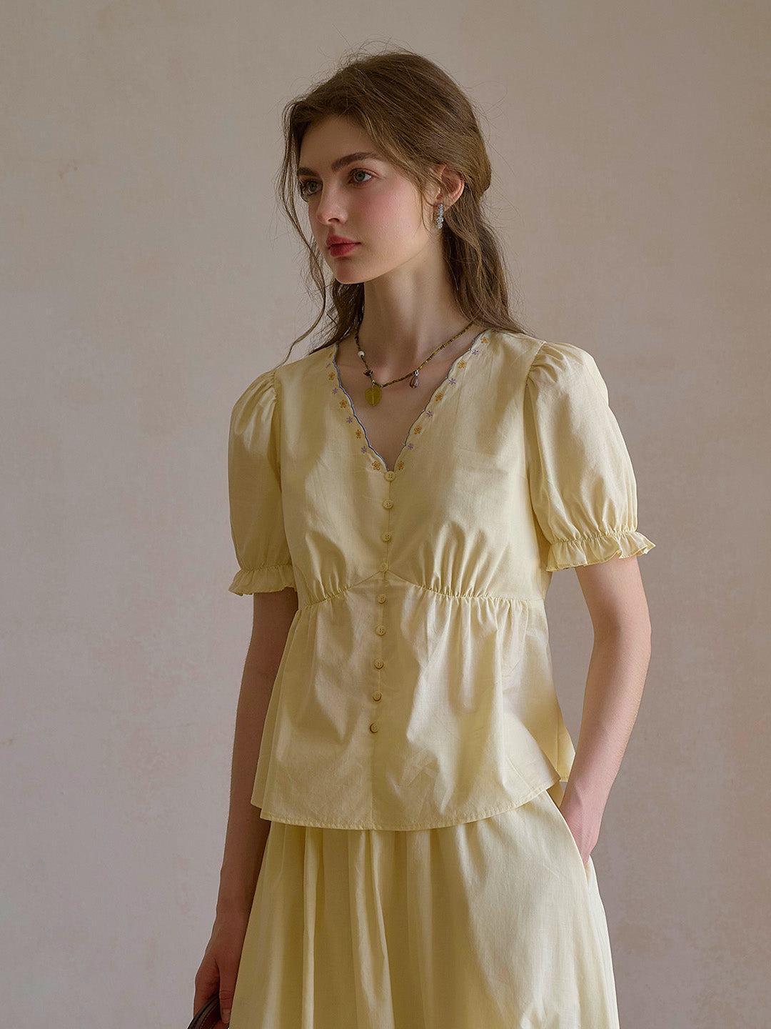 Ashley Floral Embroidery 100% Cotton Skirt