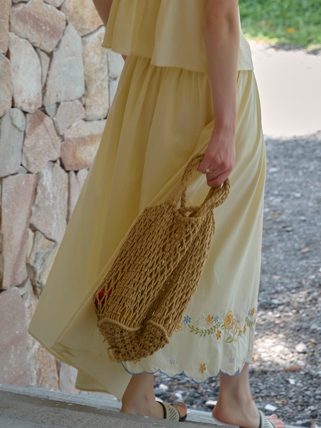 Ashley Floral Embroidery 100% Cotton Skirt