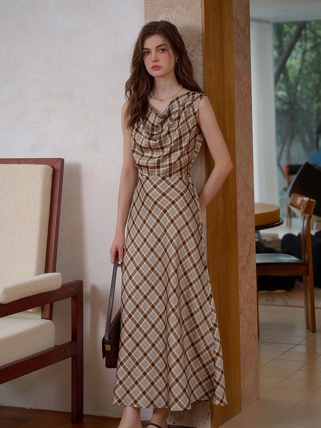 Isabel Cowl Neck Sleeveless Lysell Dress