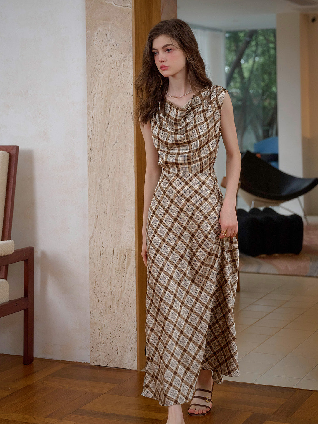 Isabel Cowl Neck Sleeveless Lysell Dress