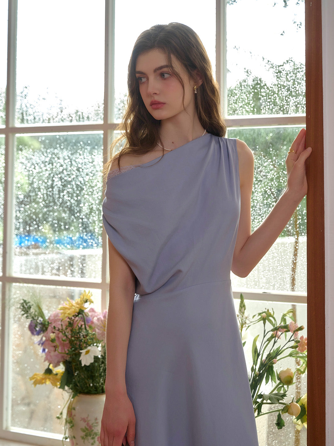 Isabel Cowl Neck Sleeveless Lysell Dress