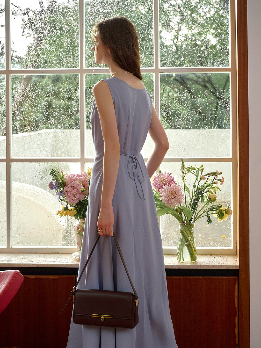 Isabel Cowl Neck Sleeveless Lysell Dress