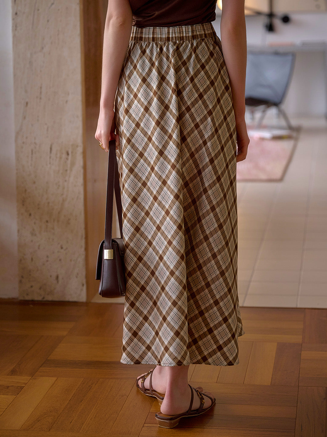 【Final Sale】Gemma Plaid Button Skirt