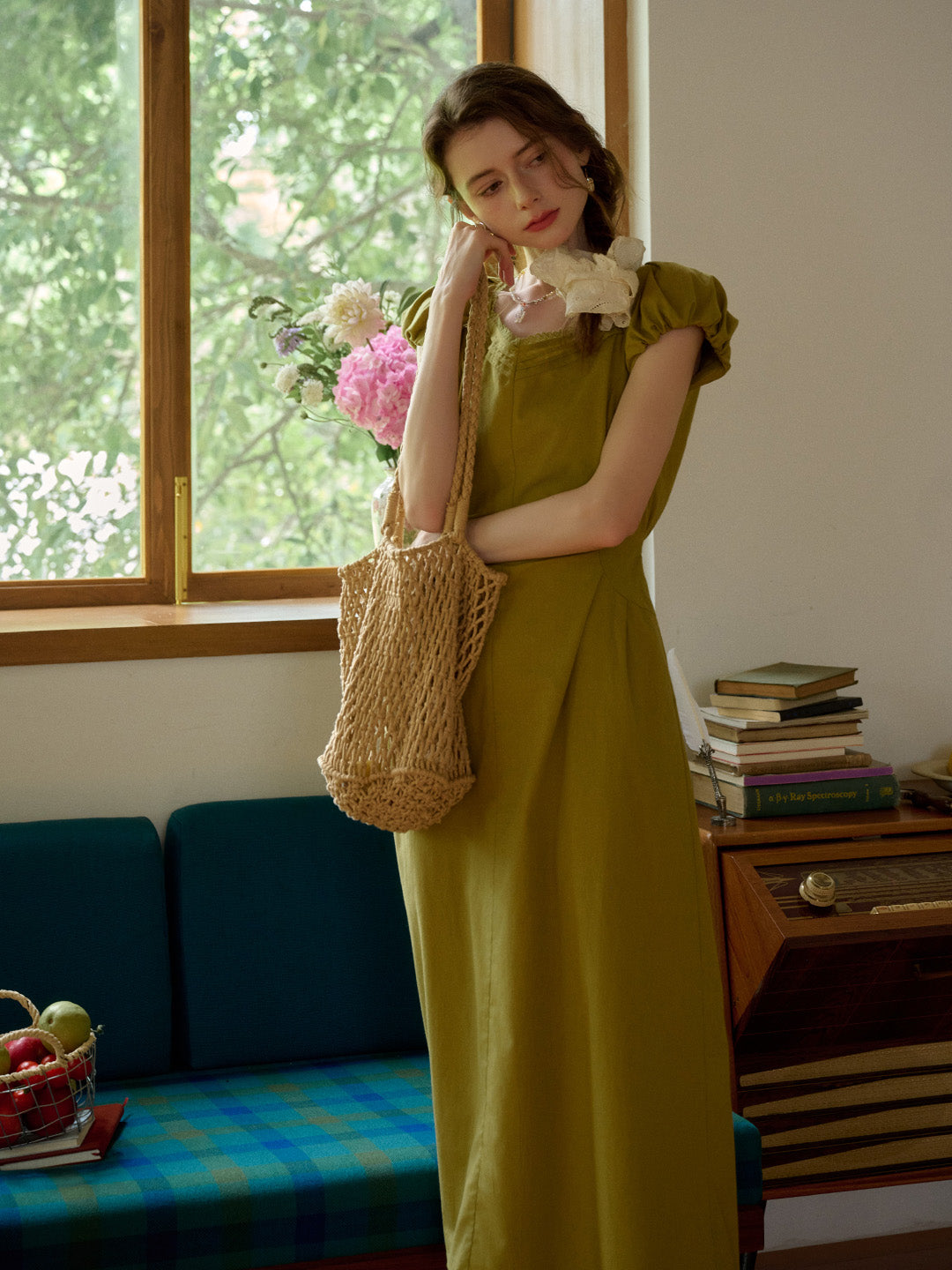 June Sweetheart Neck 100% Cotton Dress