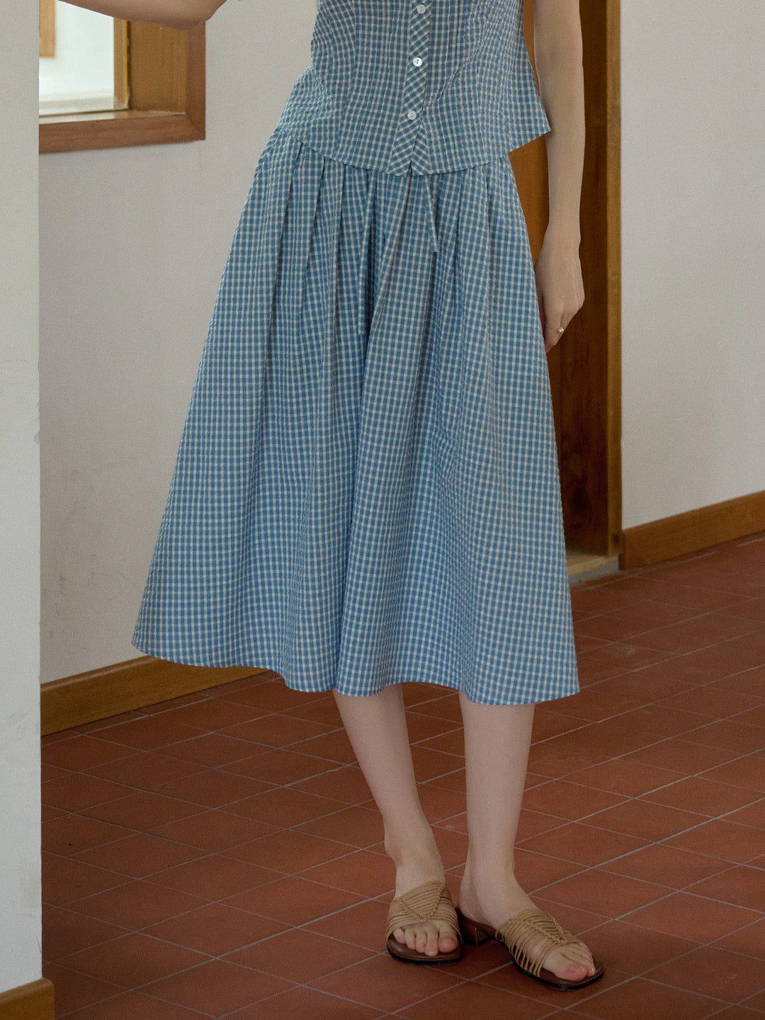 Raye A-Line Plaid Cotton Skirt