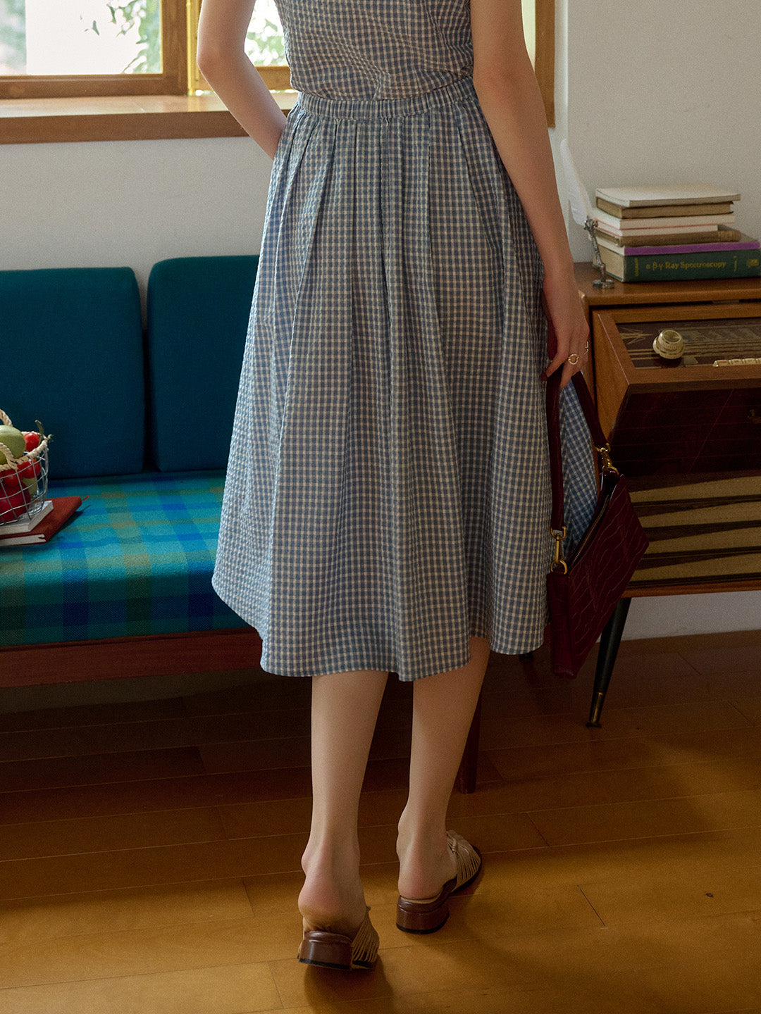 Raye A-Line Plaid Cotton Skirt