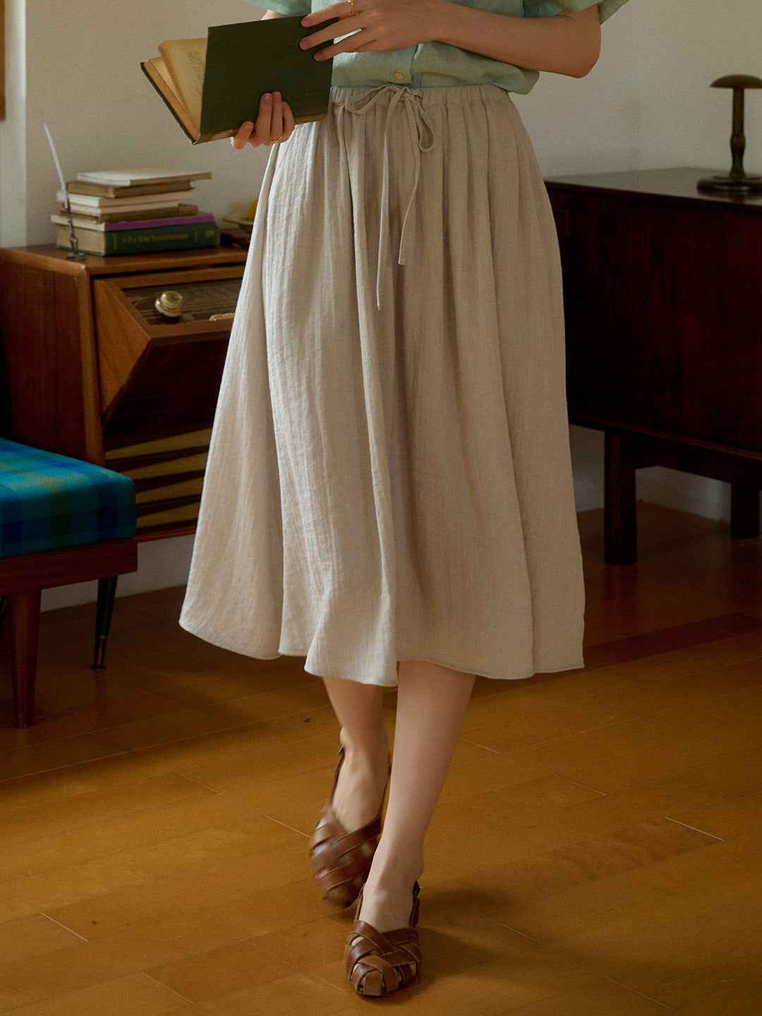 Arianna V-Neck Lyocell Linen Blouse