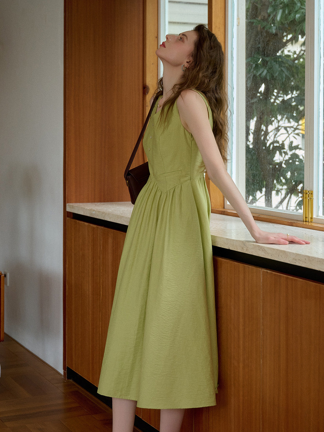 Jasmine V-Neck Sleeveless Cotton Dress