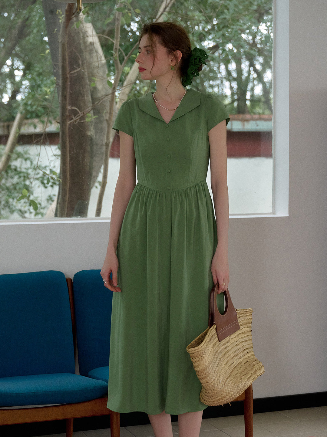 Elsie V-Neck Waist Modal Dress