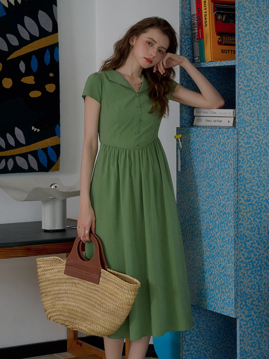 Elsie V-Neck Waist Modal Dress