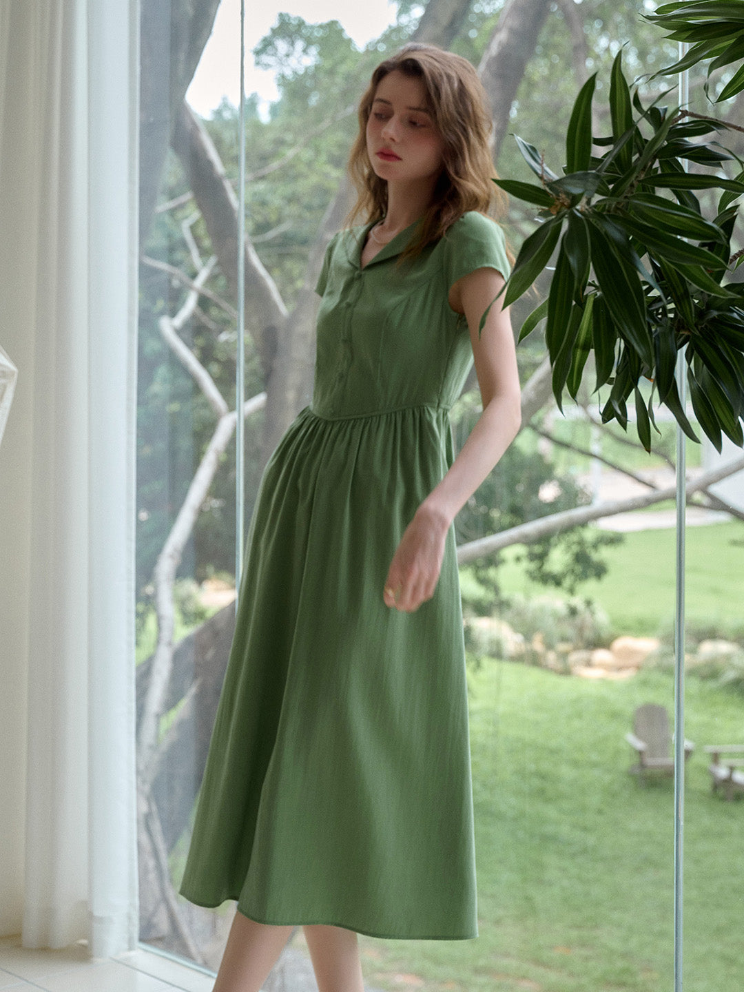 Elsie V-Neck Waist Modal Dress